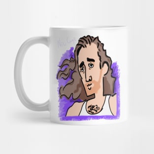 nicolas cage cartoon Mug